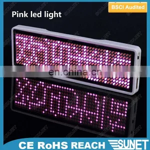 LED Name Badge USB Rechargeable Led Moving Message Display Scrolling Message thumbnail-4