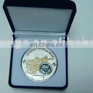 15 Years Factory Experience Custom Make Challenge Coin With Lower Price Velvet Box, Silver Sandblasting Collection Coin OEM/ODM thumbnail-1