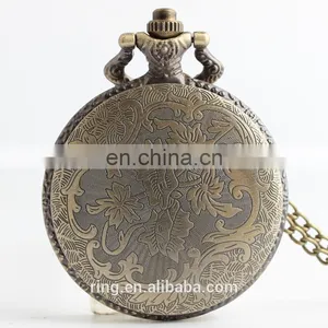 Large Antique Pocket Watch Vintage Sailing Everything is Going Smoothly Unisex Quartz Watch With Chain thumbnail-3