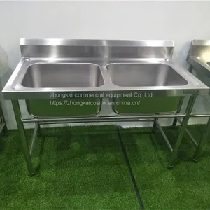 201 304 Custom Made Commercial Restaurant Stainless Steel Kitchen Sink thumbnail-2