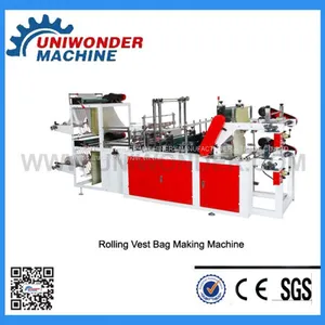 High Speed Double Layers Plastic Bag Making Machine thumbnail-1