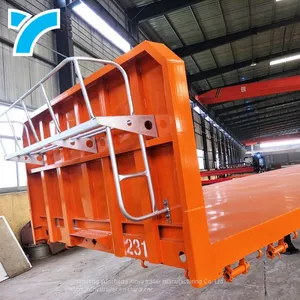Made In China Container Semi-Automatic Twist Lock Bulk Cargo Carrier 40Ft Flatbed Truck Trailer Load Capacity thumbnail-2