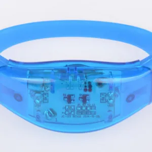 Led Light Up Snap Bracelets Concert Product Multi Colors thumbnail-3