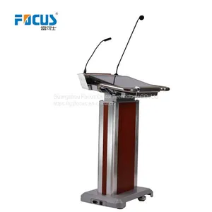 Height Adjustable Podium; Aluminum Lectern; Church Pulpit With 23.6