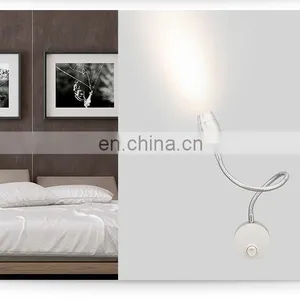 Cheap Price Bathroom Mirror Lamp With Flexible Hose Mini Led Reading Lamp for Bedroom OEM Gooseneck Led Headboard Wall Lamp thumbnail-3
