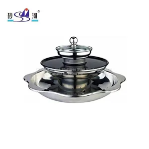 Stainless Steel Four Layer Pagoda Fire Pot of Hot Pot Restaurant Special Utensils Available Radiant-cooker thumbnail-3