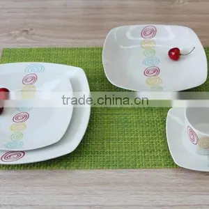 15PCS Elegance Fine Square Shaped Porcelain Dinner Set thumbnail-3