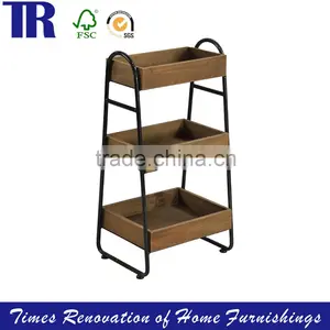 Wood Storage Shelf,Three Layer Storage Shelf,Desktop Storage Shelf thumbnail-1