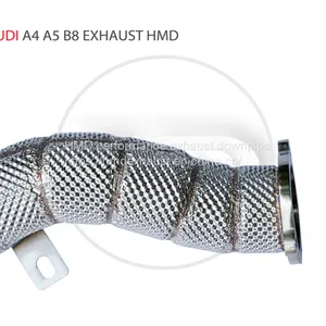 Exhaust Manifold Downpipe for Audi A4 A5 B8 Car Accessories With Catalytic Converter Header Catless Stainless Steel Pipes Whatsapp008613189999301 thumbnail-3