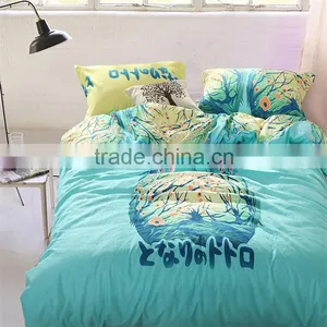 New Fashion Cartoon Deisng Green Forest Pattern Comforter Cover Set 100 Cotton Quilt Cover Set 3d Duvet Cover Set thumbnail-2