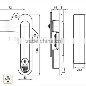 CE RoHS 2015 FEILEI AB301-1 Wenzhou Factory Wholesale Direct Selling Panel Lock thumbnail-6