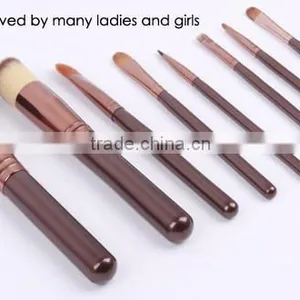 8pcs Purple Personalized Make up Brush Set With Makeup Mirror Box,private Label Vegan Cosmetics thumbnail-3