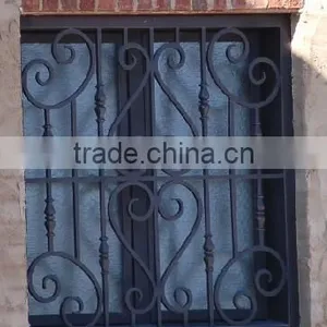 GYD-15WG073 Simple and Durable Grill Design Wood WROUGHT IRON Window thumbnail-1