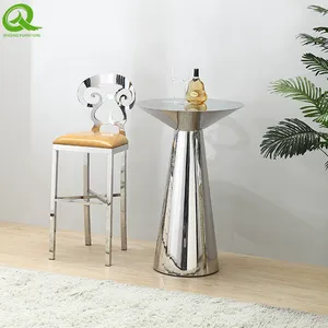 Hot Sell Wedding Stainless Steel Bar Table Decoration for Wedding Event Display Racks on Sale thumbnail-1