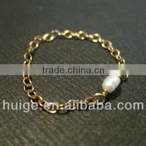 Delicate Double Chain Ring thumbnail-1