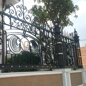 Decorative Wrought Iron Garden Fence for Houses | Superior Quality Metal Fencing thumbnail-2