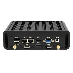 HMC040 Cheapest Intel I5-7200U 16GB+256GB Wifi IP51 Industrial Fanless Mini PC BOX thumbnail-4