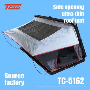 Car Rooftop Tent Thin Hard Shell Side Opening Folding Roof Tent Suitable ForJeep SUV Truck Van,Camping Car Roof for 2-3 Person thumbnail-4