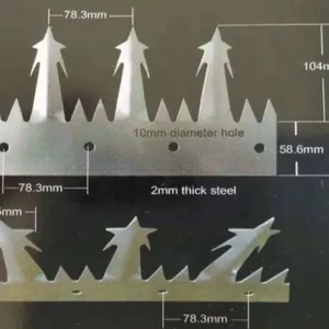 Galvanized Point Anti-Climb Wall Spikes With PVC Coated for Fence Security Property Spike thumbnail-3
