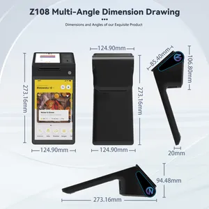 Z108P Secure Palm Vein POS System,Dual SIM PSAM Slot Multi-Port Terminal,EMV CE FCC Certified for Large Retail & Catering Business thumbnail-1