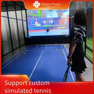 Indoor Trendy Play Sports Hall Intelligent Simulated Tennis-playing Sports Practice Digital Projection Interactive Game Hitting Equipment thumbnail-1