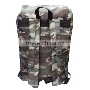 Drawstring Closure Military Green Camouflage 600D Polyester Large Backpack for Men thumbnail-4