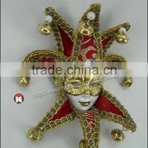 Mask Wall Hanging DECORATIVE CERAMIC MASK FEMALE JESTER, WALL HANGING. MADE IN CHINA thumbnail-2