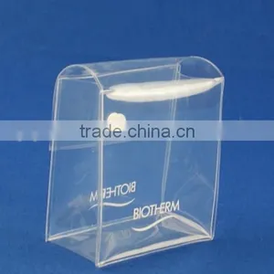 Wholesale Cheap Price Clear Pvc Plastic Bag With Snap Button Small Clear Plastic Cosmetic Bag With Snap Botton thumbnail-2