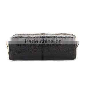 Top Grain Ladies Cow Pebble Leather Waterproof Travel Leather Toiletry Bag thumbnail-3