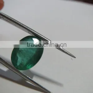 4.10 Carats SUPER Quality Zambian NATURAL UNTREATED Emerald Oval Cut Gemstones thumbnail-1
