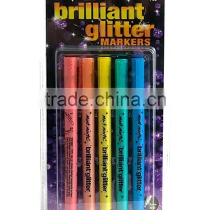 Mont Marte Brilliant Glitter Markers 5pce thumbnail-1