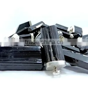 (IGC)Natural Black Tourmaline Crystal Pendants thumbnail-1