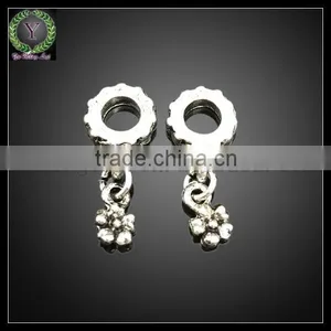 Wholesale Flower Pendant Slide Ring Set Scarf Jewelry Large Hole Beads thumbnail-1