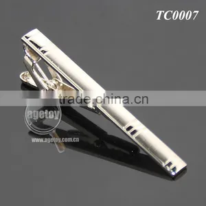Gentleman Silver Simple Necktie Tie Clip Bar Pin Practical Men Style Metal Blank Tie Clip Hardware thumbnail-1