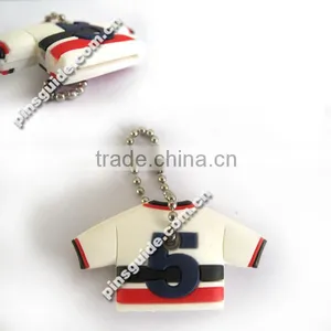 Custom Football Club Souvenir Five White Polo Shirt Soft PVC Key Head Covers thumbnail-1