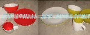 16pcs Round Color Dinner Sets Stock Different Color, Various Color Mixed Dinnerware Stock thumbnail-1
