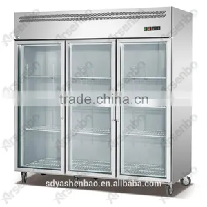 Upright Display Showcase/1600L Commercial Beverage Refrigerator/stainless Steel Upright Refrigerator thumbnail-1