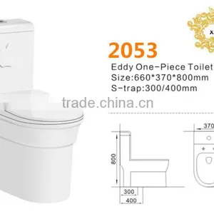 Gold Supplier Xiesheng New-design Elegant Siphon One Piece Toilet Sanitary Ware Model No:2053 thumbnail-2