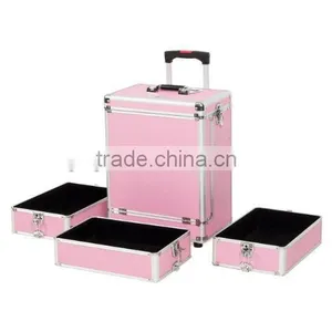 Professional 4 In1 Beauty Make up Rolling Train 2-Drawer Makeup Case thumbnail-6