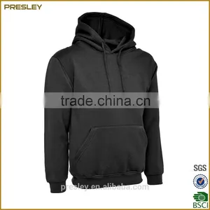 Presley Oem 100% Cotton Plain Custom Wholesale Blank Pullover Hoodies With Pocket thumbnail-3
