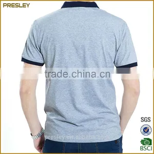 2016 OEM Custom Men Navy Cotton Classic Collar Dri Fit Polo Shirt Wholesale thumbnail-6