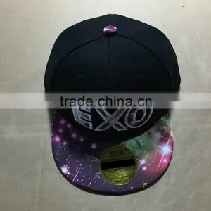 2015 New Style Dye Sublimation Printing Flat Bill Caps Customize Plain Snapback Hats thumbnail-1