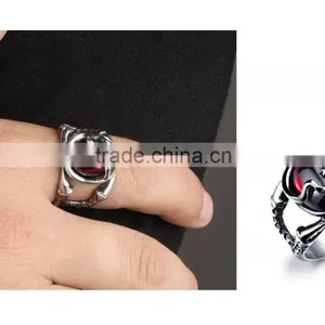 Latest Fashion Antique Stainless Steel Anchor Design Gey Men Ring thumbnail-5