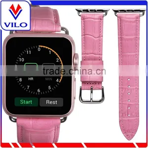Crocodile Pattern Genuine Leather Watch Band For IWatch, For IWatch Leather Wrist Strap Band thumbnail-6