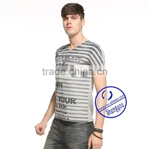 Custom 2015 New Design Mens V-neck Full Print t Shirts Wholesale China thumbnail-2
