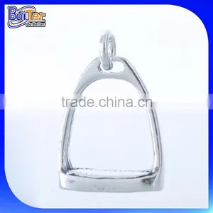 New Arrival!!! Custom Cheap Stirrup Charm Pendant Stainless Steel Horse Pendant Litter Silver Stirrup Pendant Wholesale Quality Choice thumbnail-1