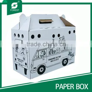 PAPER CARDBOARD SUITCASE BOX WITH HANDLE thumbnail-1