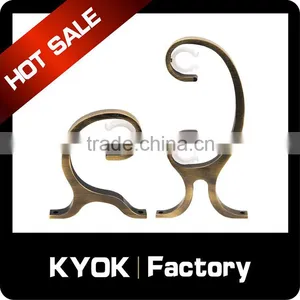 KYOK Restoration Hardware Estate Round Curtain Accessories,Thickness 0.5/0.6mm Center Bracket Curtain Rod Bronze Gold thumbnail-1