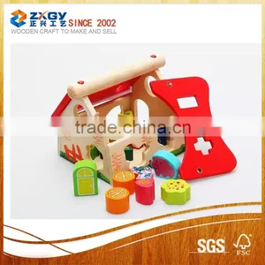 Hot Sales Wooden Educational Toys Geometry Block Puzzle thumbnail-1