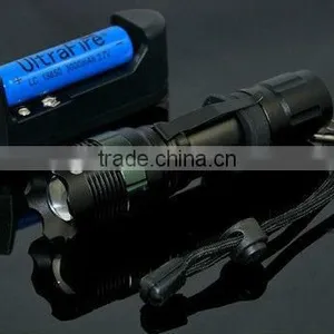 Power Style Cree LED Flashlight Waterproof Torch With Metal Hook LED Professional Lighting thumbnail-5
